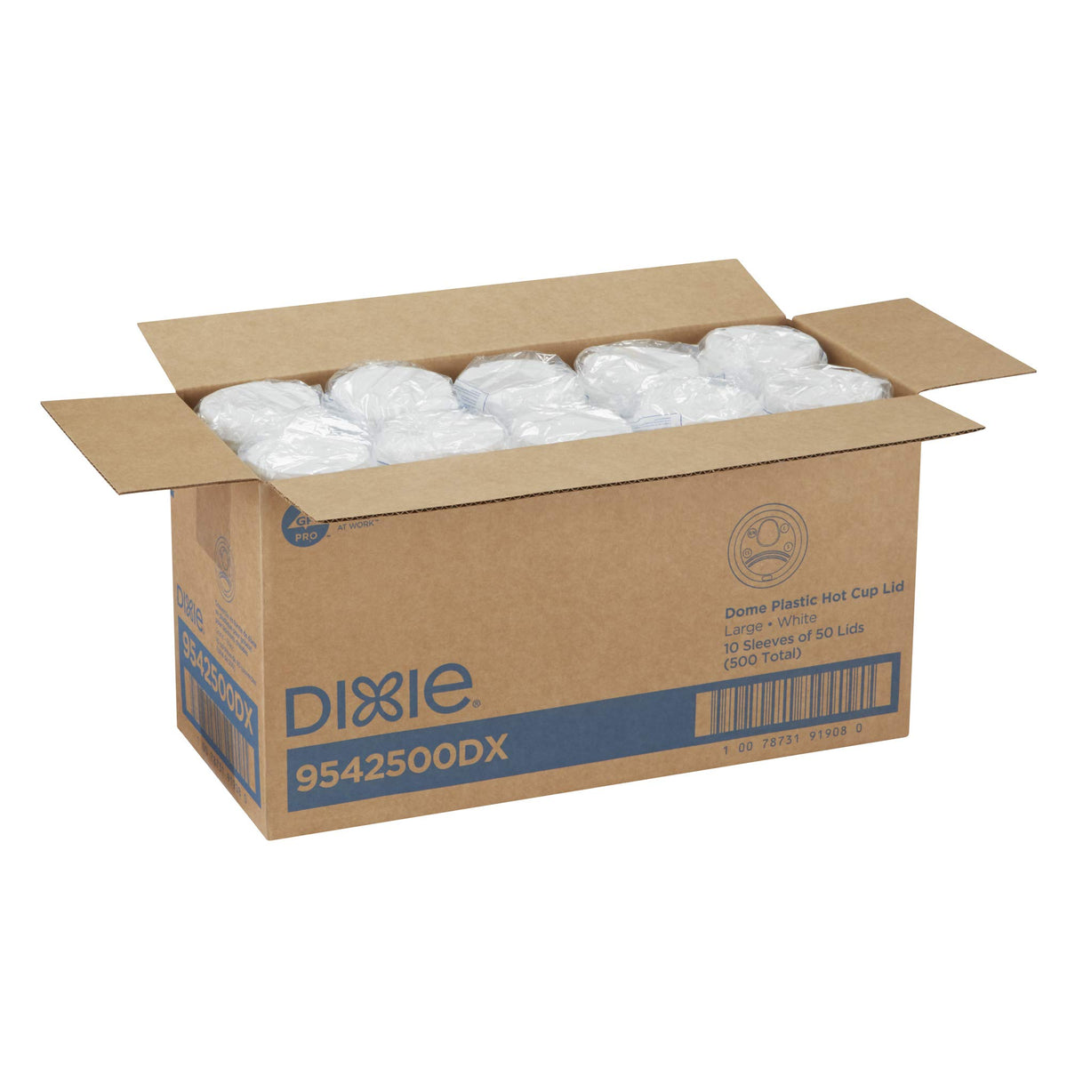 Georgia-Pacific Dixie 10-20 oz. Dome Hot Coffee Cup Lid by GP PRO (Georgia-Pacific), White, 9542500DX, (Pack of 10, 500 Count Total)