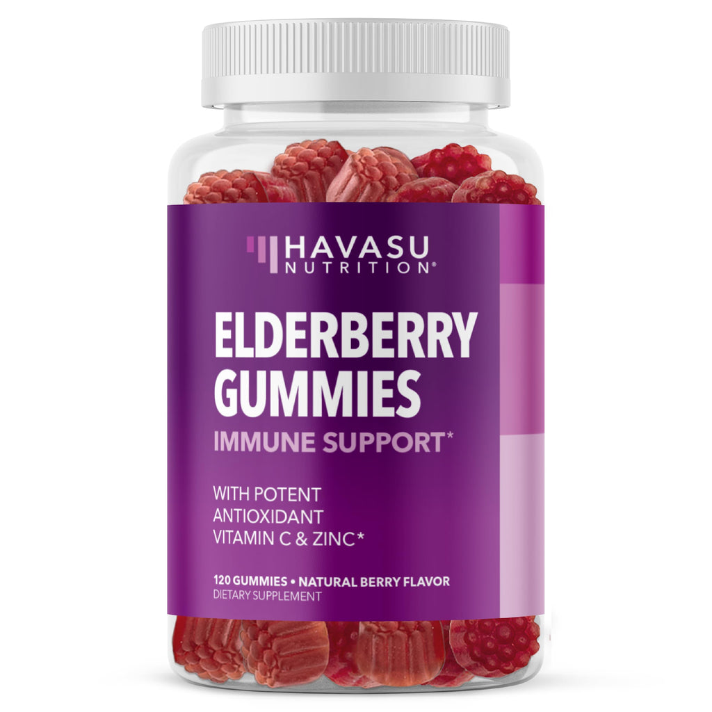 Sambucus Elderberry Gummies with Vitamin C & Zinc, Berry, 30 Servings | Vegan, Non-GMO, Gluten Free Elderberry Gummies, 100mg Extract Per Serving for Immune Support and Wellness Defense, 60 Count