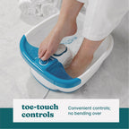Homedics Bubble Mate Foot Spa, Toe Touch Controlled Foot Bath | with Invigorating Bubbles and Splash Proof, Raised Massage Nodes and Removable Pumice Stone