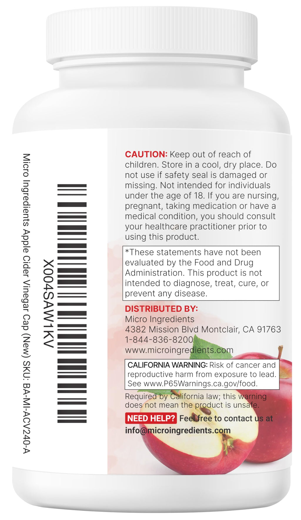 Micro Ingredients Apple Cider Vinegar Capsules | 4,800mg Per Serving, 300 Counts | 4-in-1 ACV Complex with The Mother | Ceylon Cinnamon, Cayenne Pepper & More | Immune, Digestion & Appetite Support