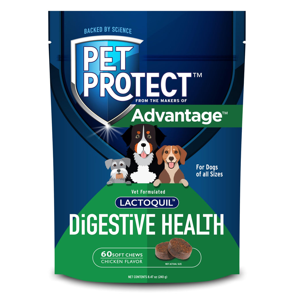 Pet Protect Digestive Health Supplement for Dogs, Chicken Flavor, 60ct