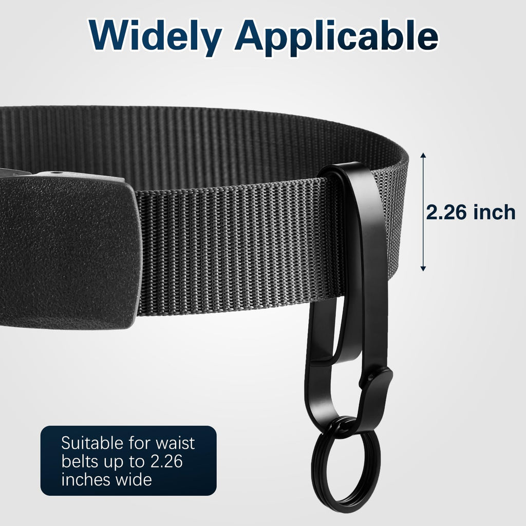 Duty Belt Key Holder, 2PCS Premium Duty Belt Key Clip, Upgraded Quick Release Key Keeper with Key Ring for Police and Law Enforcement Agencies