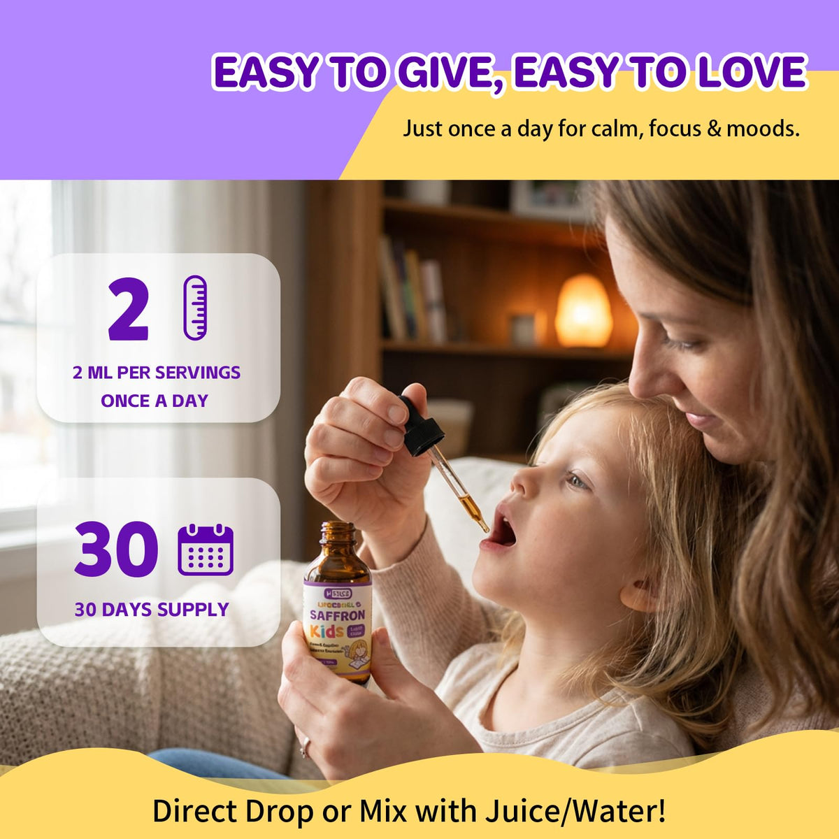 Liposomal Saffron Liquid Drops for Kids, 2 Fl OZ
