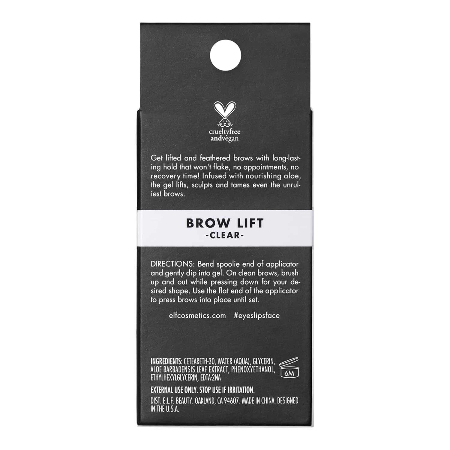 Buy now e.l.f. Brow Lift, Clear Eyebrow Shaping Wax For Holding Brows In Place, Creates A Fluffy Feathered Look, Vegan & Cruelty-Free, Clear at indiglob india