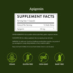 Swanson Apigenin Sleep and Relaxation Supplement, 50 mg, 90 Capsules | For Adults Seeking Natural Sleep, Relaxation, and Stress Relief Support, Antioxidant Bioflavonoid Found in Chamomile
