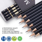 MARKART Drawing Sketching Pencils Set, 14 Pieces, Graphite Pencil(12B - 4H)