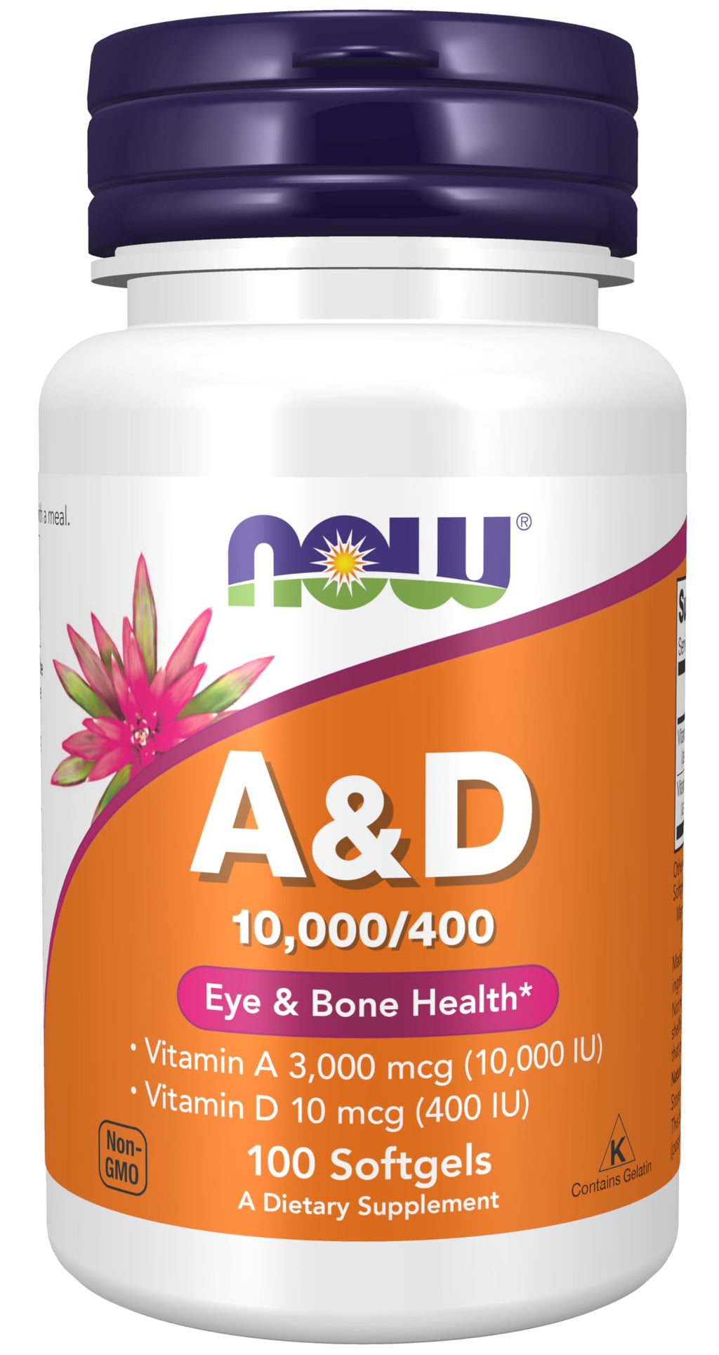 Buy now NOW Supplements, Vitamin A & D 10,000/400 IU, Eye Health*, Essential Nutrition, 100 Softgels at indiglob india