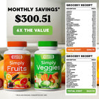 Simply Nature's Pledge Fruits & Vegetables Supplement, 360 Capsules, 4-Pack | Whole Food Superfoods, Fruits & Veggies, Energy, Immune & Digestive Support, Vegan, Gluten free, Soy Free, Third-Party Tested