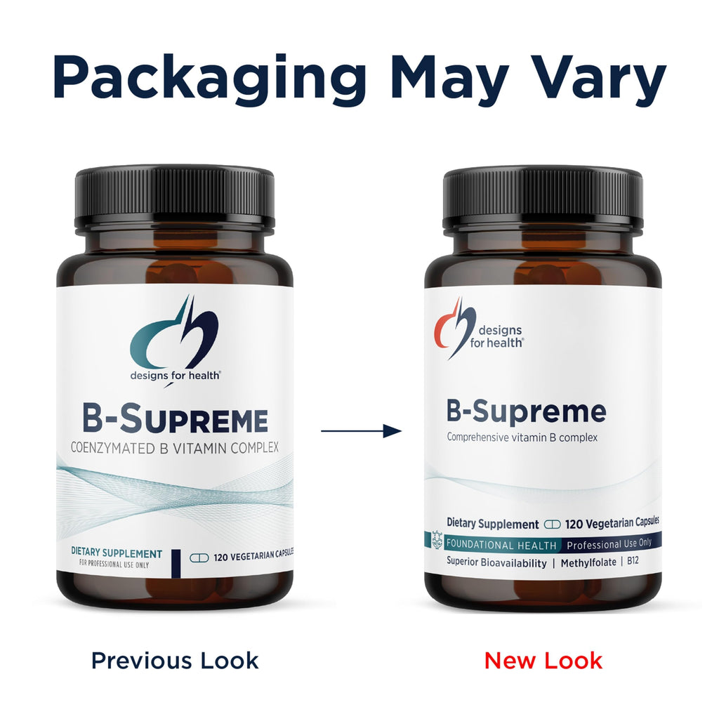Designs for Health Methylated Vitamin B Complex - Vitamin B Supplements with B12 Vitamins, B1, B3, Niacin, B6, Folate & Biotin - Supports Metabolic and Heart Health, Mood & Energy* (120 Capsules)