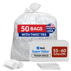 Reli. 55-60 Gallon Trash Bags Heavy Duty | Made in USA