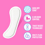 Carefree Panty Liners, Regular Liners, Wrapped, Unscented, 148ct