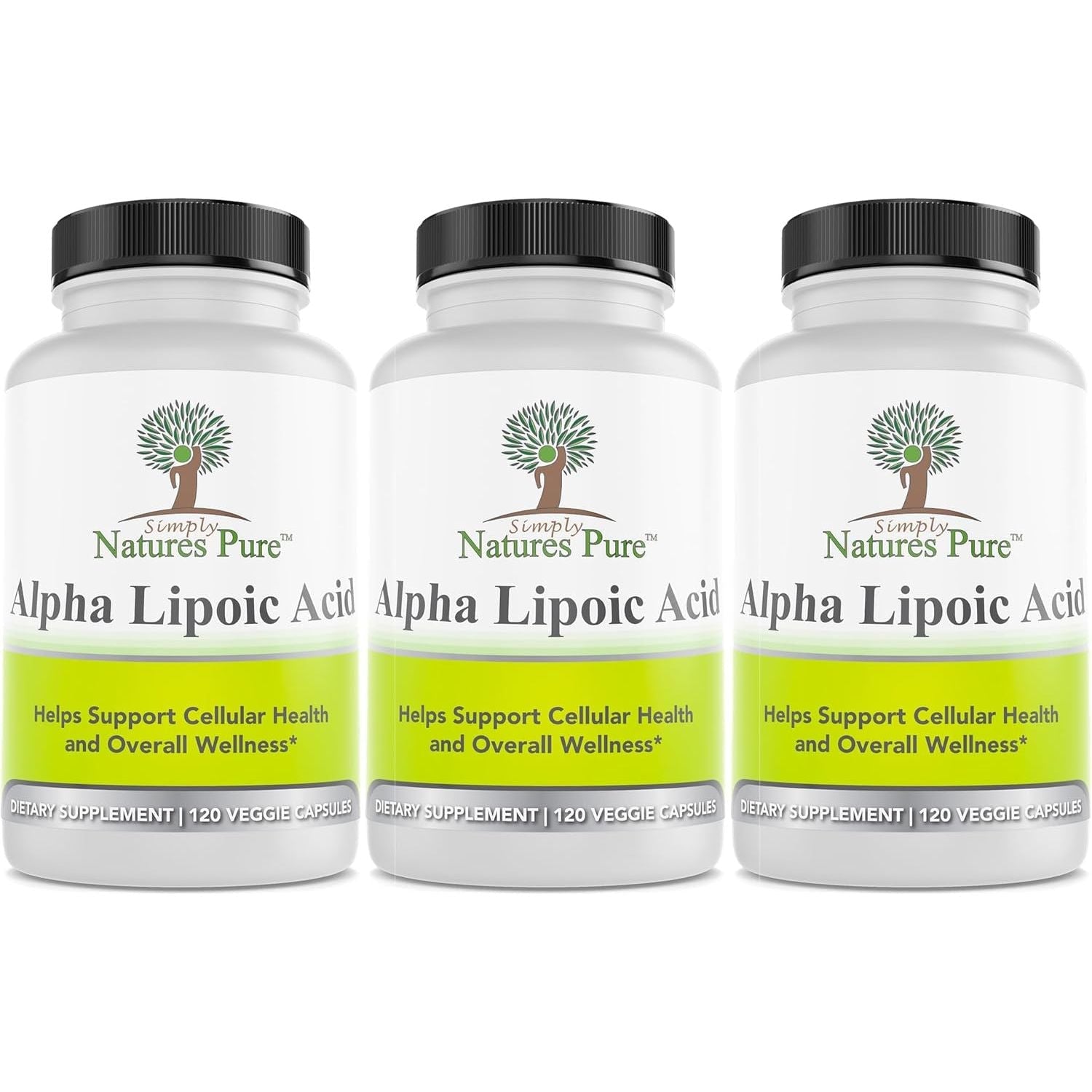 Buy now Simply Natures Pure Alpha Lipoic Acid 600mg 120 Veggie Capsules, Non-GMO Thioctic Acid 4 Month Supply 120 Count (Pack of 3) at indiglob india