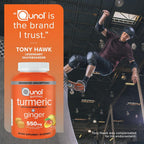 Qunol Turmeric + Black Pepper & Ginger Gummy 550mg Enhanced Absorption 90ct | Gluten Free Supplement that Supports Joint Health and a Healthy Inflammation Response, Delicious Pineapple Mango Flavor