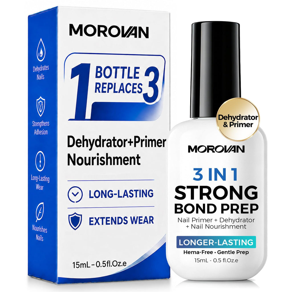 Morovan 3-in-One Nail Dehydrator and Primer: HEMA-Free Nourishing Care Prep