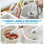 23Pcs Crevice Cleaning Brush Set, Hard Bristle Scrub Brushes Tools for Gaps
