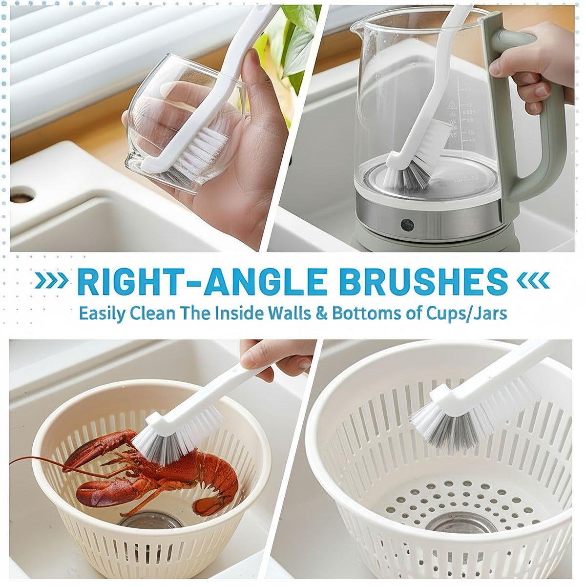 23Pcs Crevice Cleaning Brush Set, Hard Bristle Scrub Brushes Tools for Gaps