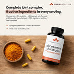 Luma Nutrition Glucosamine Chondroitin MSM Supplement - 90 Capsules
