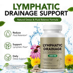 Lymphatic Drainage Supplement - 90 Capsules | 21-in-1 Herbal Complex with Echinacea, Dandelion & Burdock Root | Supports Natural Fluid Balance & Circulation