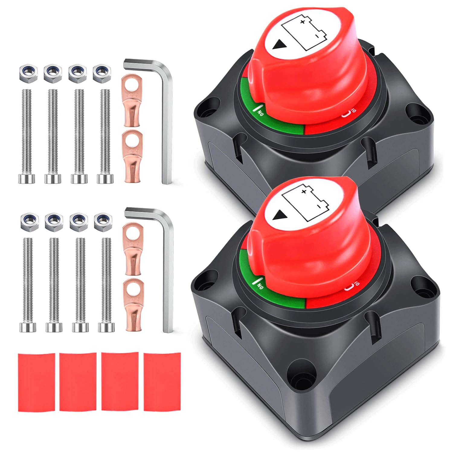 Buy now Nilight 1-2-Both-Off Battery Switch, 12V-48V Disconnect Master Cutoff Switches for Marine Boat Car RV ATV UTV Vehicle, Waterproof Heavy Duty Isolator 2Pcs On-Off Switch 275A at indiglob india