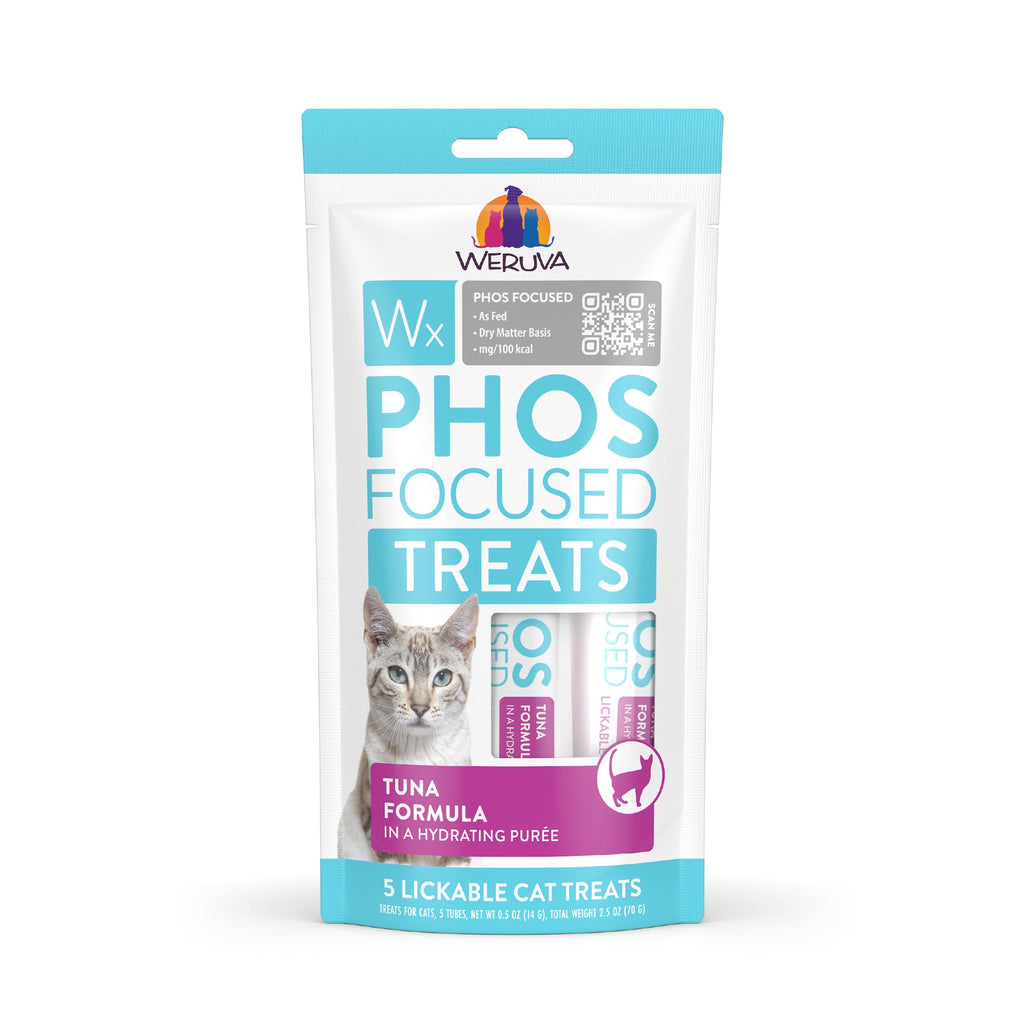 Weruva Wx Phos Focused, Tuna Formula Lickable Cat Treats, 0.5oz Tube, Pack of 5