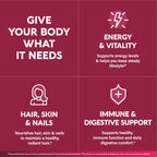 Multivitamin for Women 47in1 - B-Complex, Biotin, D3 & K2, Iron - 90 Caps | Womens Multivitamin - Whole Foods | Hair Growth Support | Digestion & Metabolism - Bioavailable & Gentle on Stomach - 1/Day
