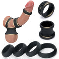6-Piece Silicone Cock Ring Set, Penis Ring and Ball Stretcher for Men