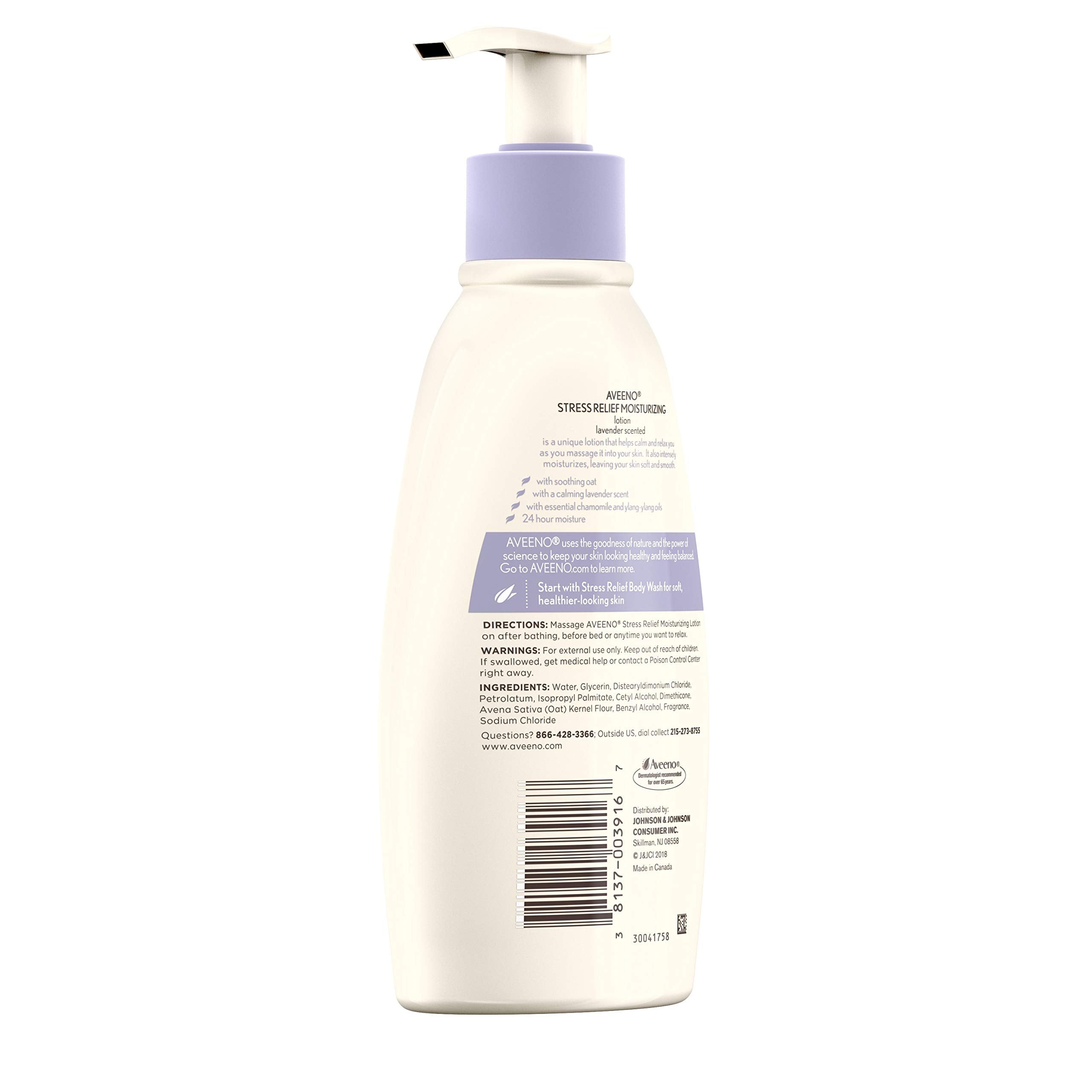 Aveeno Stress Relief Moisturizing Lotion, 12 Fl. Oz (Pack of 4)