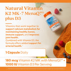 Doctor's Best Natural Vitamin K2 MK-7 Plus D3, Non-GMO, 60 Veg Caps