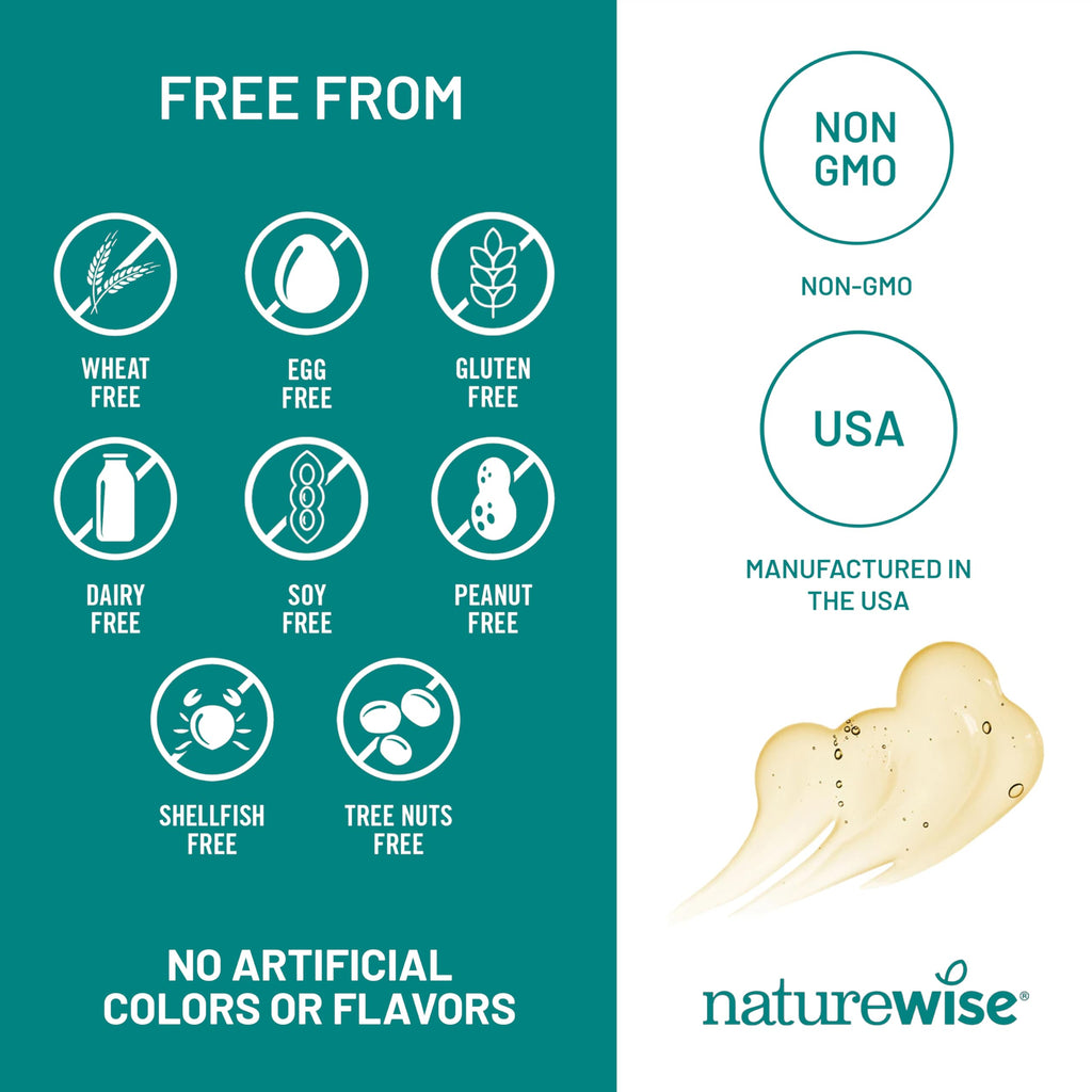 NatureWise Omega 3 Fish Oil - 500mg Omega 3 per Serving - 300mg EPA & 200mg DHA - Sustainably Sourced for Purity - Lemon Flavored - Burpless - Gluten & Soy Free, Non-GMO - 180 Softgels[6-Month Supply]