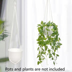 Macrame Plant Hanger 5 Pack Hanging Planters for Indoor Plants for Window,Ceiling Crochet Handmade Hanging Plant Holder Planter Hanging Baskets for Boho Home Decor Set