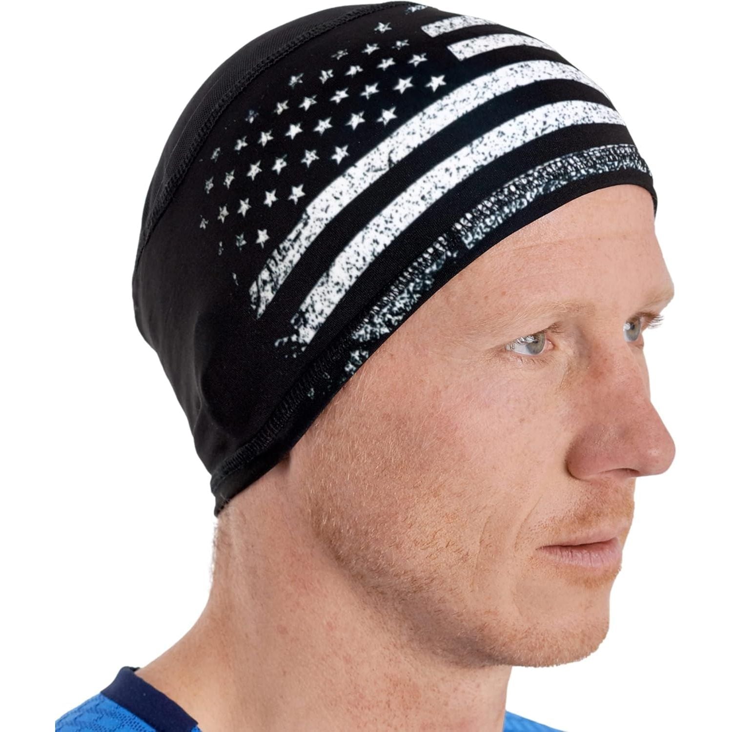 Buy now Cooling Skull Cap for Men - Hard Hat Liner, Cycling Cap, Head Caps for Men, Helmet Liner for Motorcycle One Size Usa Black White at indiglob india