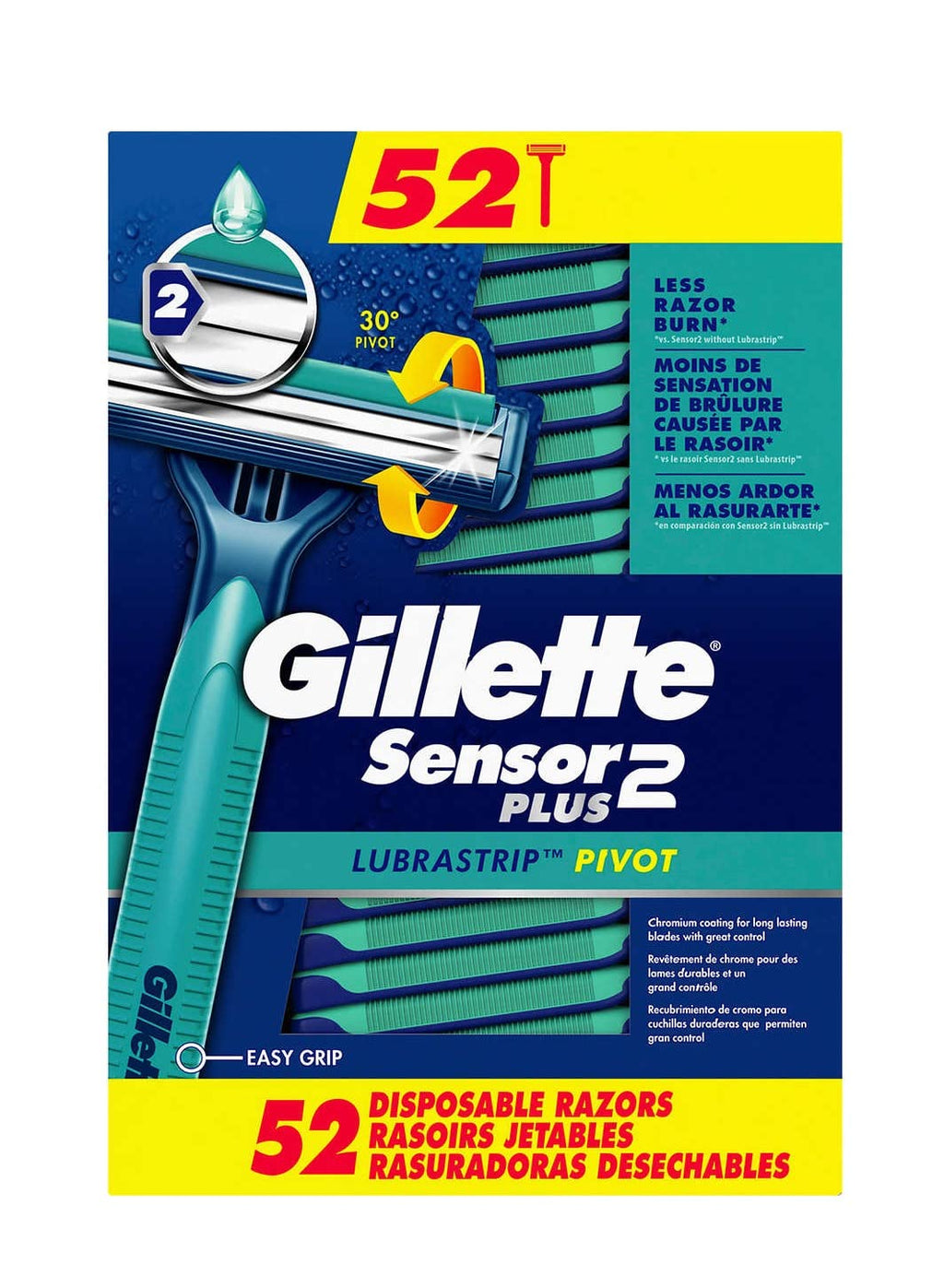 Buy now Gillette Sensor2 Plus Disposable Razor (52 Pack) at indiglob india