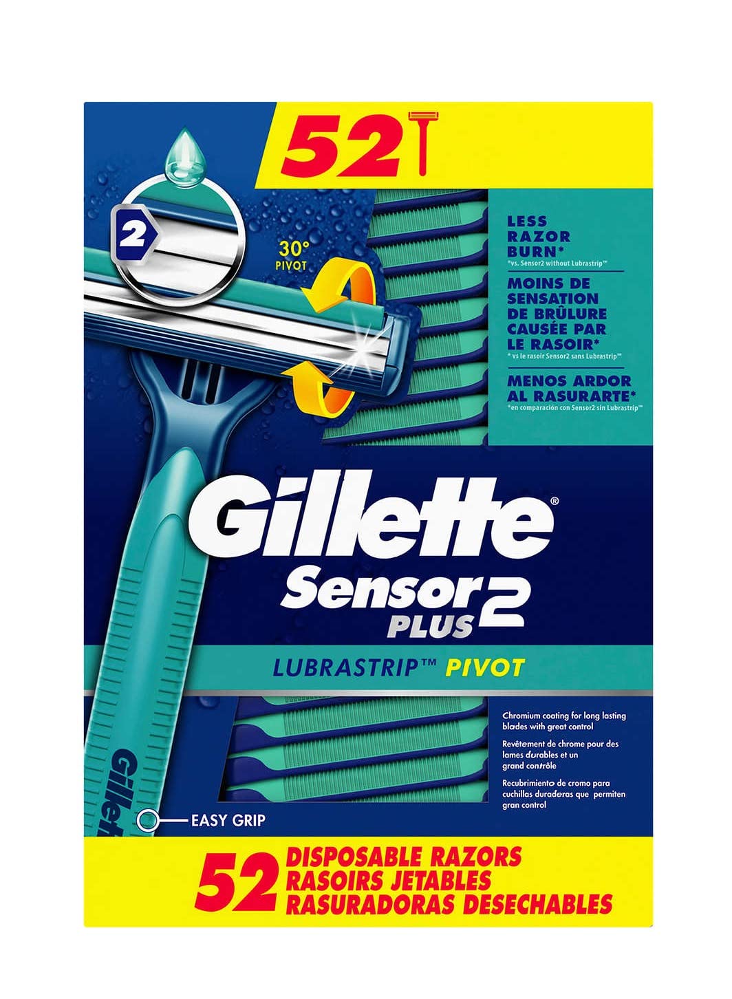 Buy now Gillette Sensor2 Plus Disposable Razor (52 Pack) at indiglob india