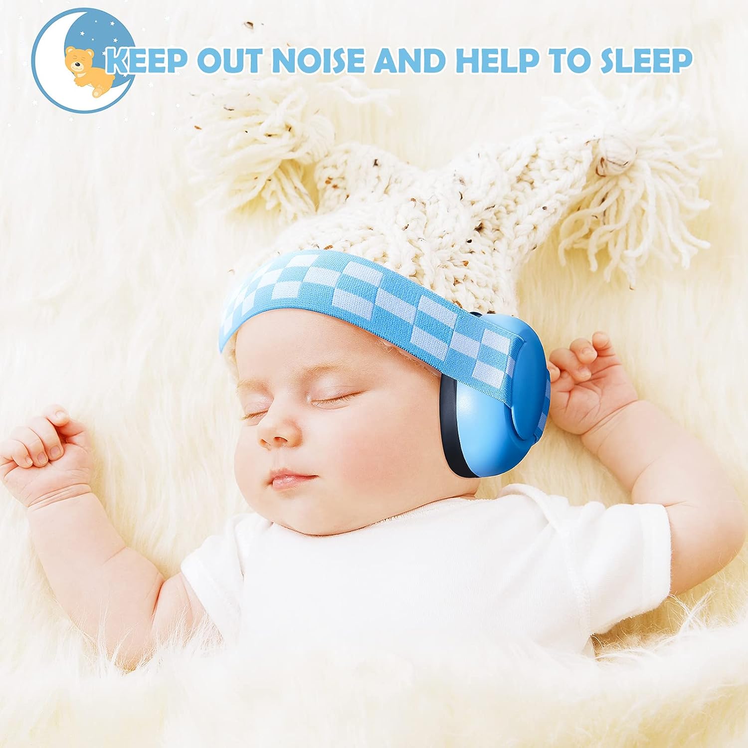 Buy now TOODOO Baby Ear Protection Noise Cancelling Ear Muffs Toddler Headphone with Adjustable Elastic Headband for Baby 3-36 Month at indiglob india