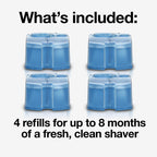 Buy now Braun Clean & Renew Refill Cartridges CCR, Replacement Shaver Cleaner Liquid Solution for Clean&Charge System, Pack of 4 at indiglob india