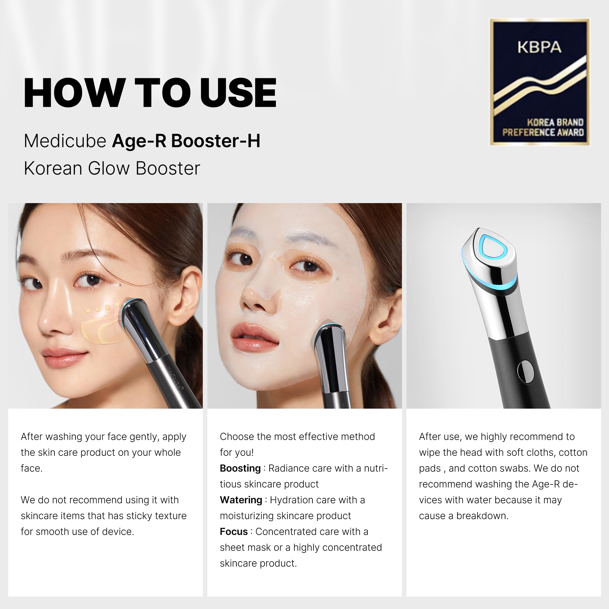 Buy now medicube Booster H - Korean Skincare Tool - Facial Glow Booster for Maximizing and Boosting Skin Care Absorption - Needle Free at indiglob india