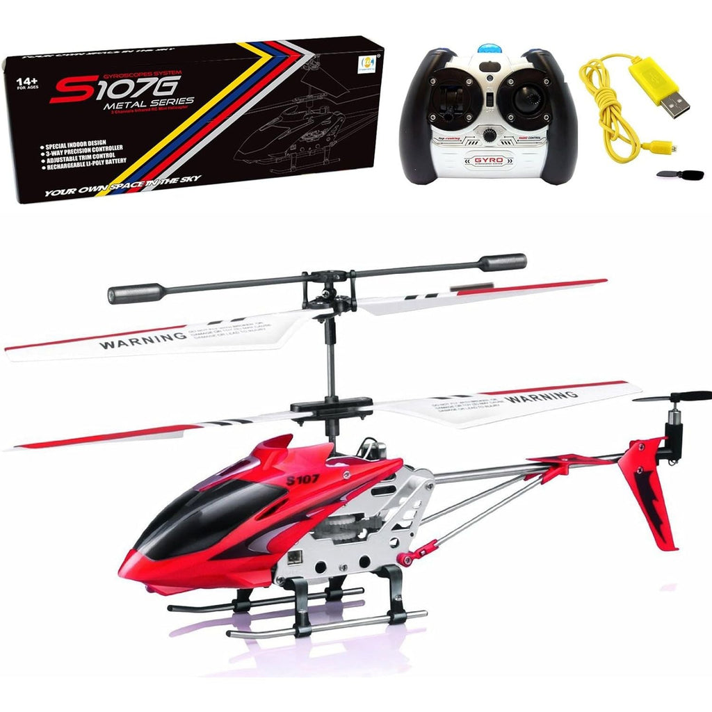 Buy now Cheerwing S107/S107G Phantom 3CH 3.5 Channel Mini RC Helicopter with Gyro Crimson Crimson at indiglob india