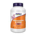 Buy now NOW Foods Supplements, Glucosamine & MSM plus Chondroitin Sulfate, Joint Health*, 180 Veg Capsules at indiglob india