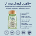 Fatty15 C15:0 Pentadecanoic Acid Healthy Aging Supplement - 3 Month Supply | 3x Cellular Benefits of Omega 3 Fish Oil - Longevity, Metabolic, Wellness & Liver Support - Gluten Free & Sugar Free
