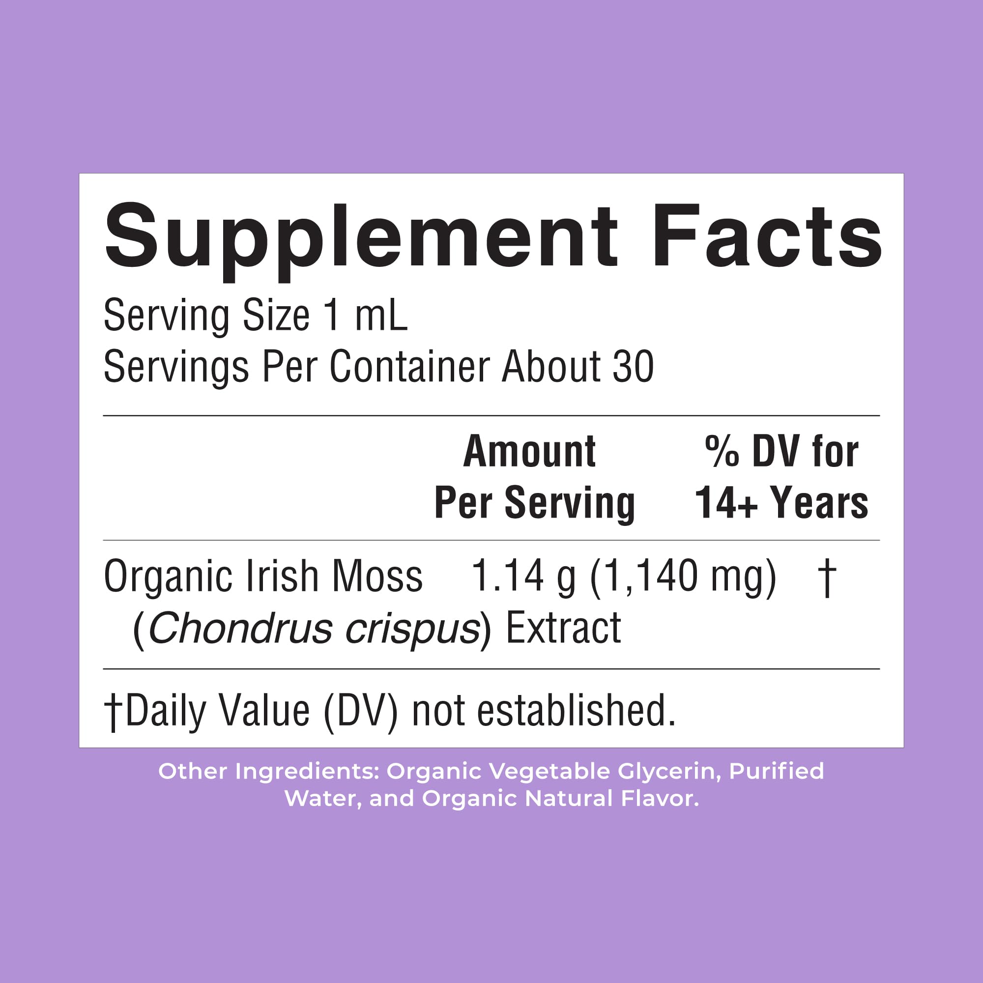 MARYRUTH'S Organic Irish Sea Moss Liquid Drops, Unflavored, 1 Fl Oz | Chondrus Crispus, Wild Harvested, For Adults & Kids Ages 14+, Sugar Free, Vegan