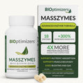 BiOptimizers MassZymes - Complete Digestive Enzymes Supplement for Gut Health - Bloating Relief for Men and Women - Lipase Amylase Bromelain Digestive Enzymes (250 Capsules)