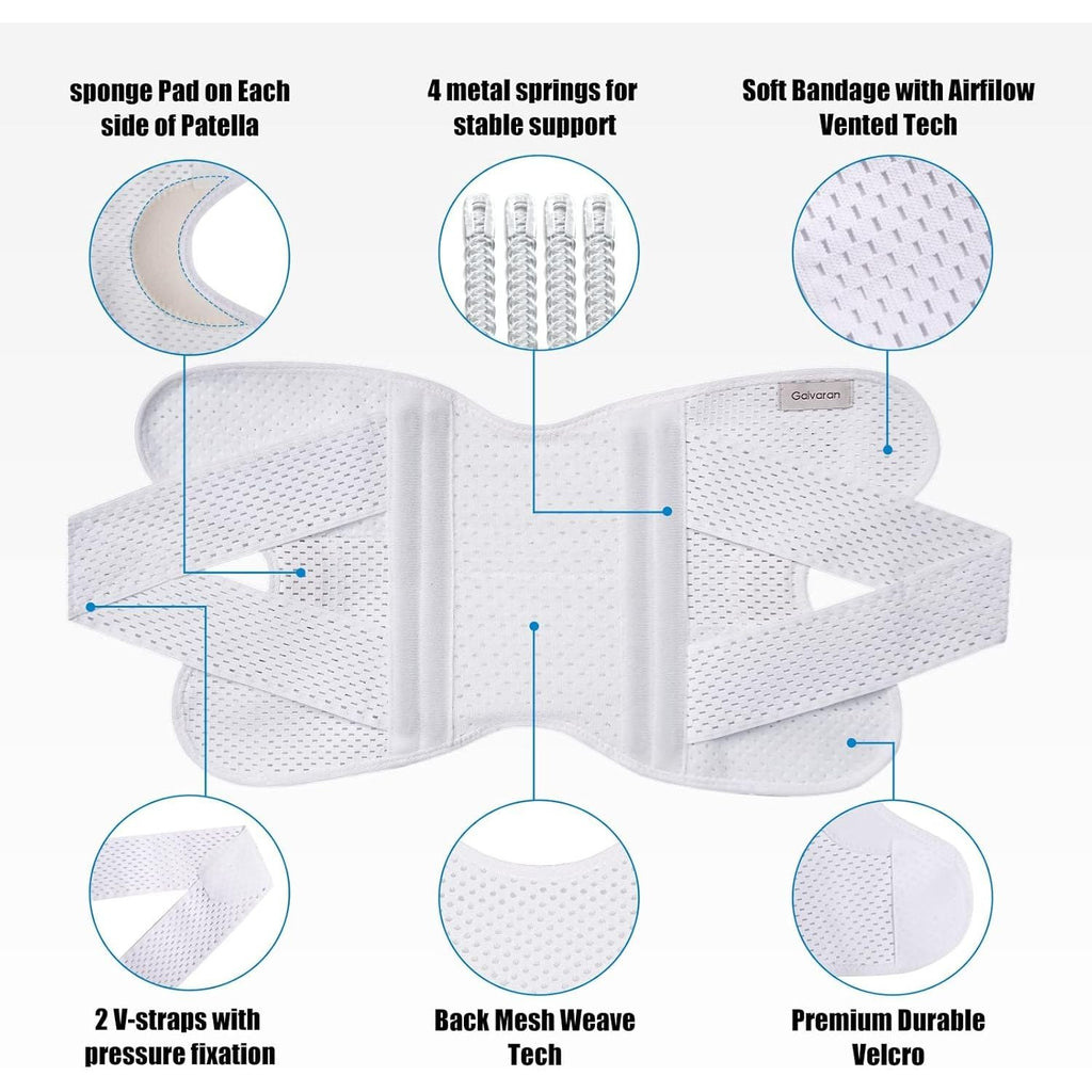 Buy now Galvaran Knee Brace with Side Stabilizers for Meniscal Tear Knee Pain ACL MCL Arthritis Injuries Recovery, Breathable Adjustable Knee Support for Men and Women at indiglob india
