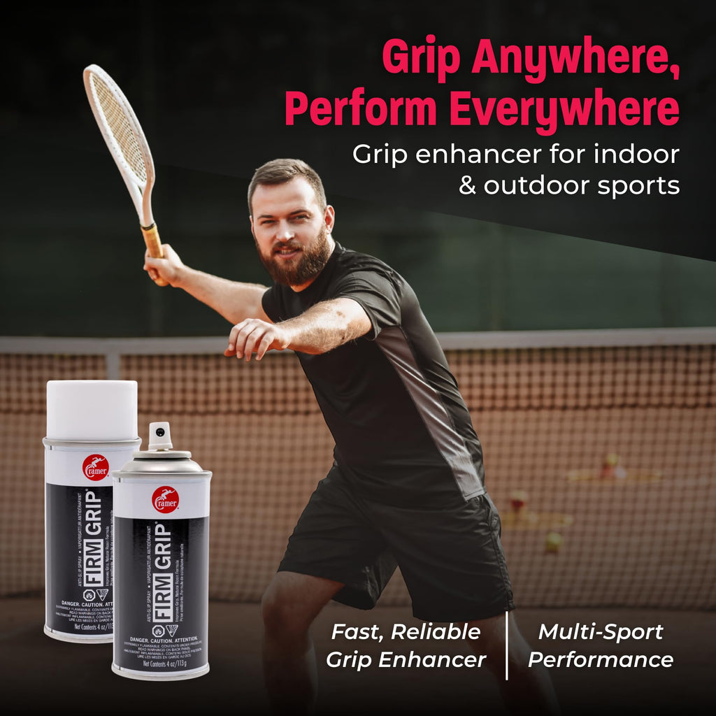 Cramer Firm Grip, Anti-Slip Grip Enhancer for Sweaty Hands & Activities Like Football, Tennis, Golf, Weightlifting, Pole Fitness & Gymnastics, Spray or Powder, 4 Ounce
