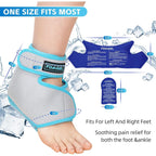 Buy now Ankle Ice Pack Wrap for Injuries Reusable, Hot Cold Compression Therapy, Foot Ice Pack with 2 Cold Gel Packs for Relief Sports Injury,Sprained Ankles and Heels,Plantar Fasciitis,Achilles Tendonitis at indiglob india