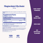Natrol High Absorption Magnesium Glycinate 240 mg, 120 Capsules | Supports Healthy Sleep & Body, Gentle on Stomach, Supports Muscle Relaxation, Heart, Bone, Nerve & Brain Health