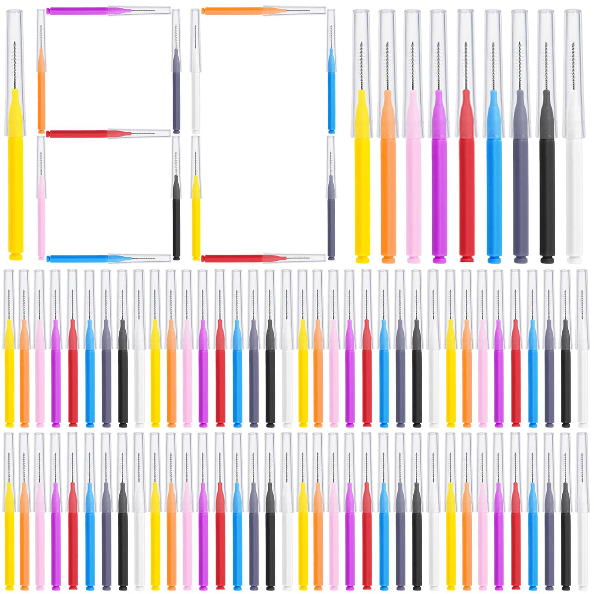 180 Pcs Interdental Brushes, Braces Brush with Individual Packaging