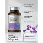 Horbäach Essential Digestive Enzymes | 100 Capsules | Enzyme Blend for Men & Women | Non-GMO & Gluten Free Supplement