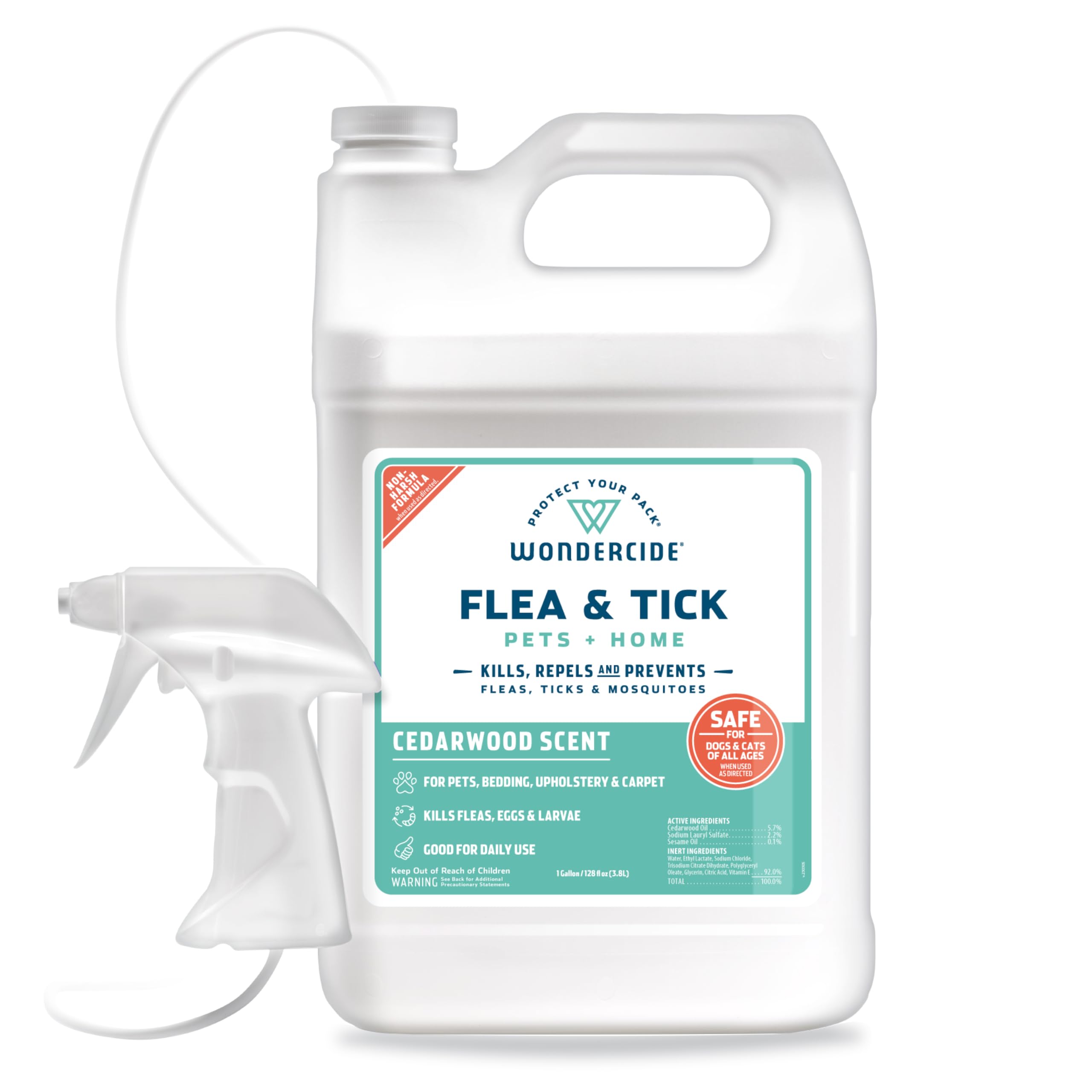 Buy now Wondercide - Flea, Tick & Mosquito Spray for Dogs, Cats, and Home - Control, Prevention, Treatment - with Natural Essential Oils - Pet and Family Safe - Peppermint 16 oz 128 OZ Cedarwood at indiglob india