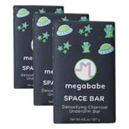 Megababe Space Bar, Charcoal Underarm Soap for Odor Control, 4.5 oz, 3-Pack