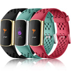 Buy now Maledan Compatible with Fitbit Charge 5/ Fitbit Charge 6 Bands Women Men, Breathable Sport Band Soft Waterproof Replacement Wristbands Strap for Fitbit Charge 5/ Charge 6 Advanced Fitness Tracker at indiglob india